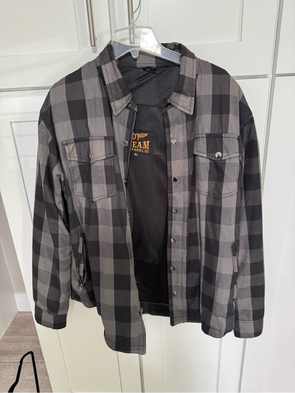 Dream Apparel Plaid Button-Up Jacket - Black & Gray
